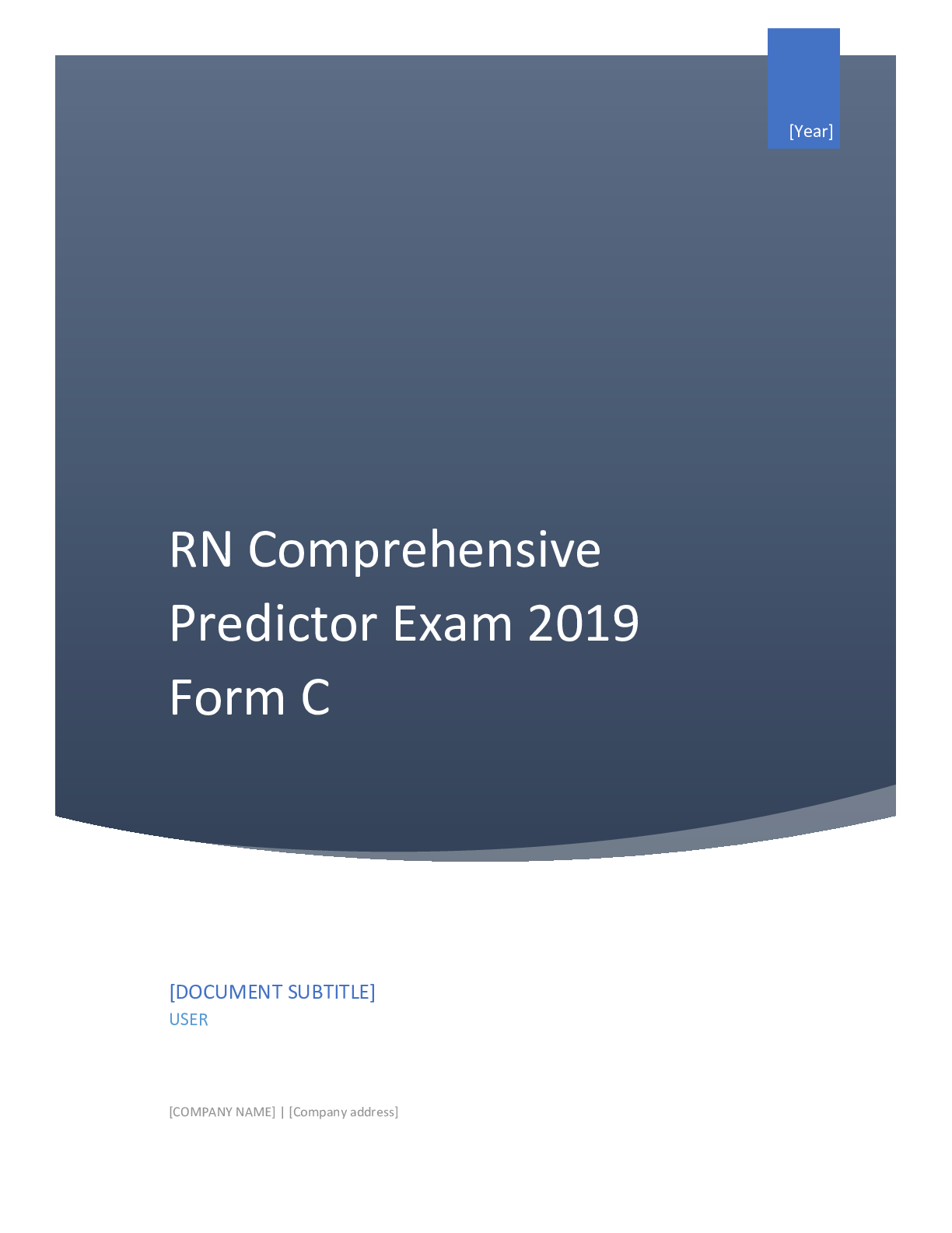 Preview image for ATI RN Comprehensive Predictor Exam2019 Form C